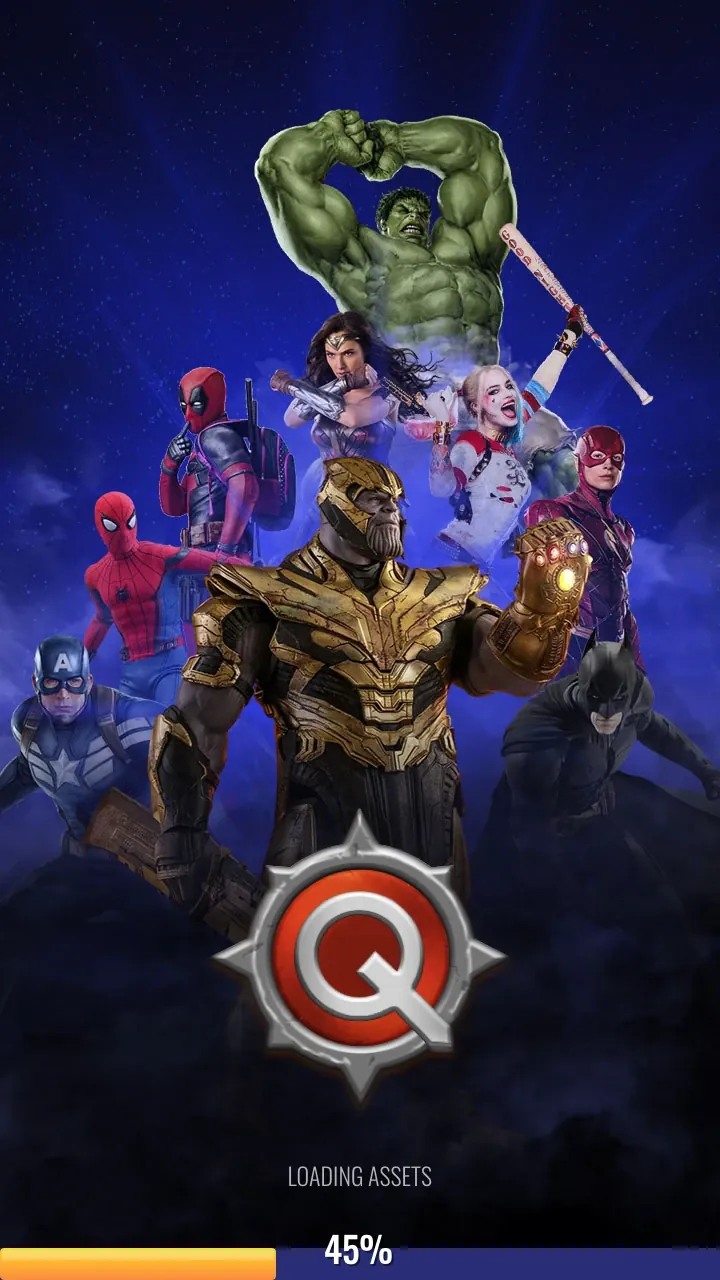 magicpin superhero collecting game loading screen with the game emblem
